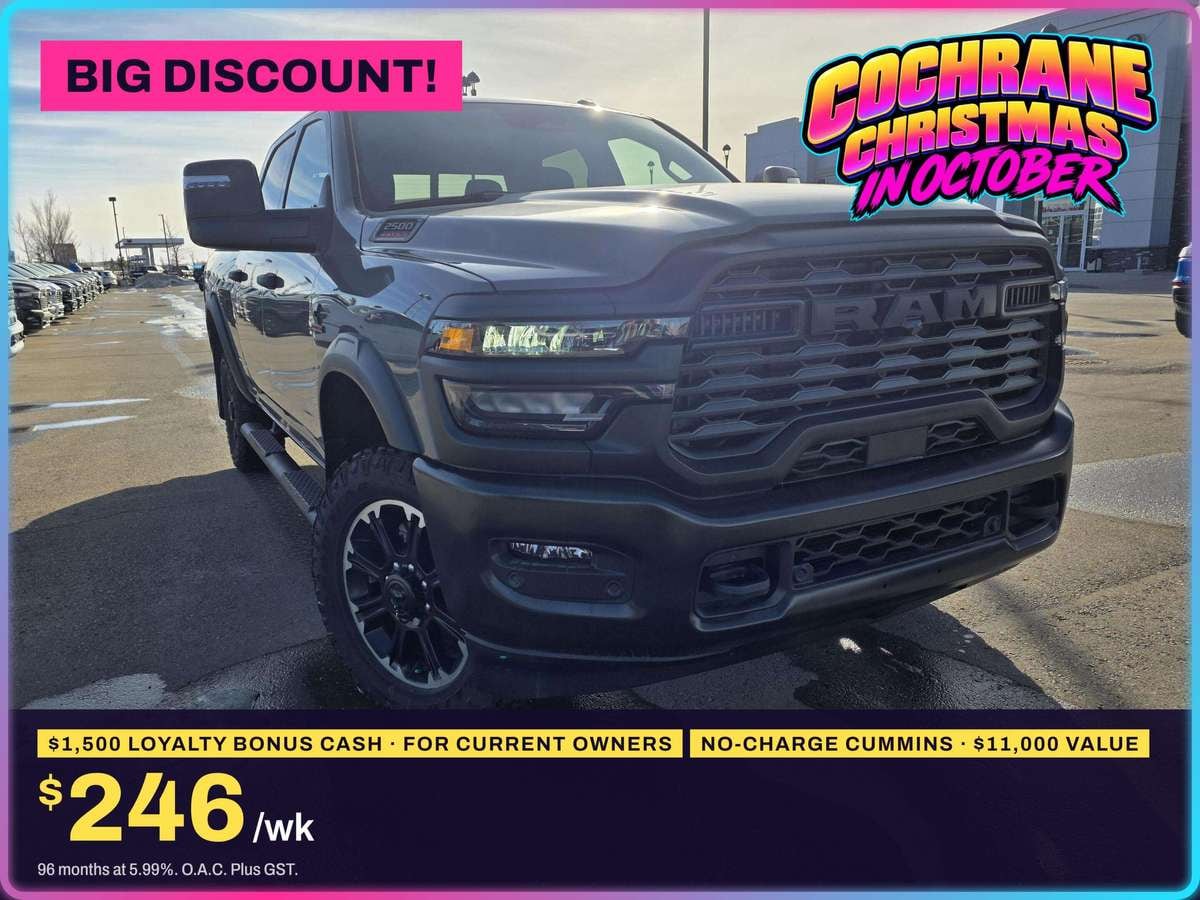 2026 Ram 2500 Warlock, stock 260084: 5.99% · 96 MO, NO-CHARGE CUMMINS